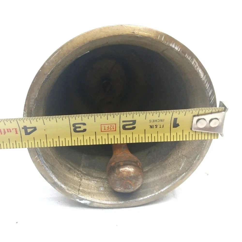 Vintage Brass Monastery Bell Vocem Meam Audit Qui Me Tangit Gothic Church 6